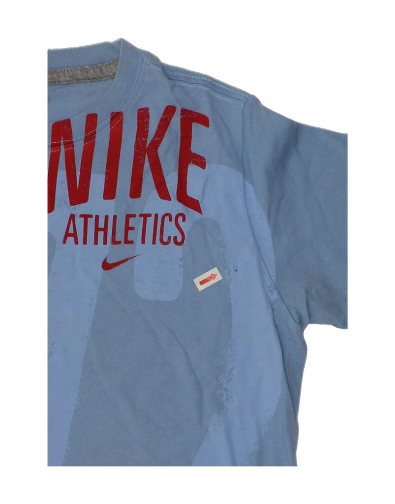 NIKE Boys Graphic T-Shirt Top 8-9 Years Small Blue Cotton | Vintage Nike | Thrift | Second-Hand Nike | Used Clothing | Messina Hembry 