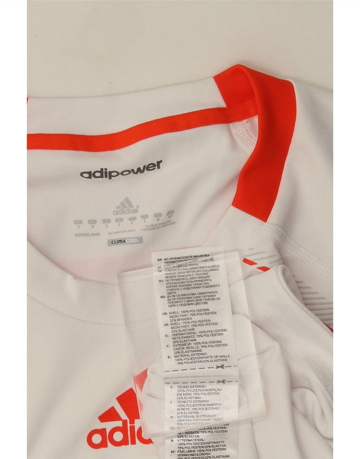Adidas Mens Climacool T-Shirt Top Small White Colourblock Polyester