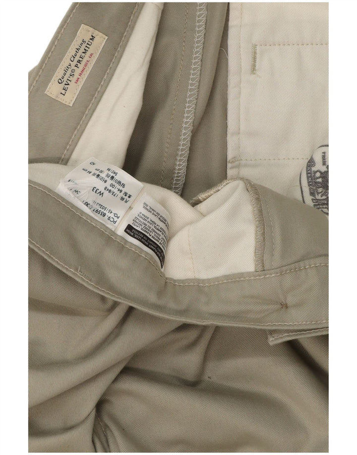 LEVI'S Mens Straight Chino Trousers W33 L29 Grey