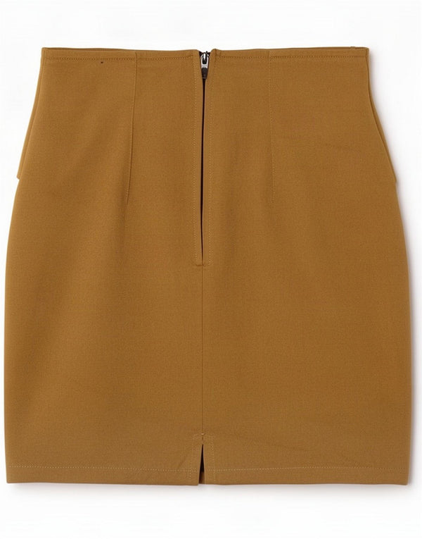 Vintage Womens Pencil Skirt Small W25 Beige