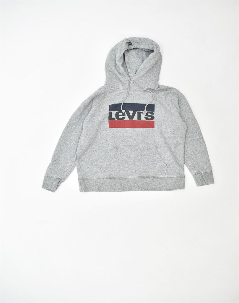 LEVI'S Mens Graphic Hoodie Jumper Medium Grey Cotton | Vintage | Thrift | Second-Hand | Used Clothing | Messina Hembry 