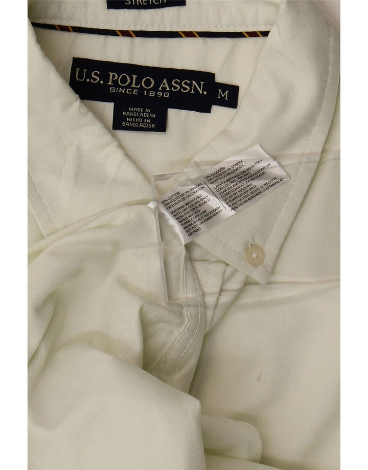 U.S. Polo Assn. Mens Shirt Medium White Cotton