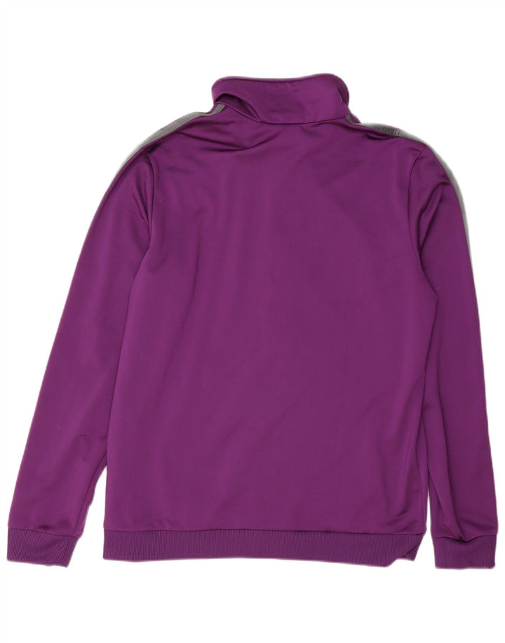 Adidas Womens Tracksuit Top Jacket UK 16/18 Large Purple Polyester