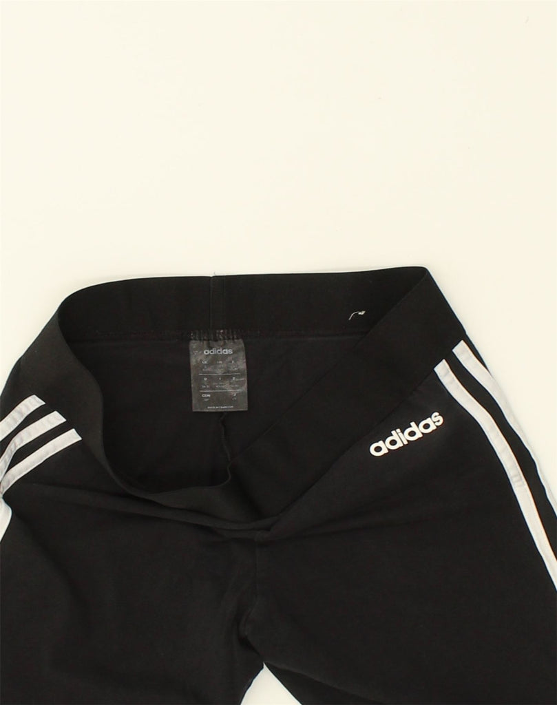 ADIDAS Womens Tracksuit Trousers UK 8 Small Black Cotton | Vintage Adidas | Thrift | Second-Hand Adidas | Used Clothing | Messina Hembry 