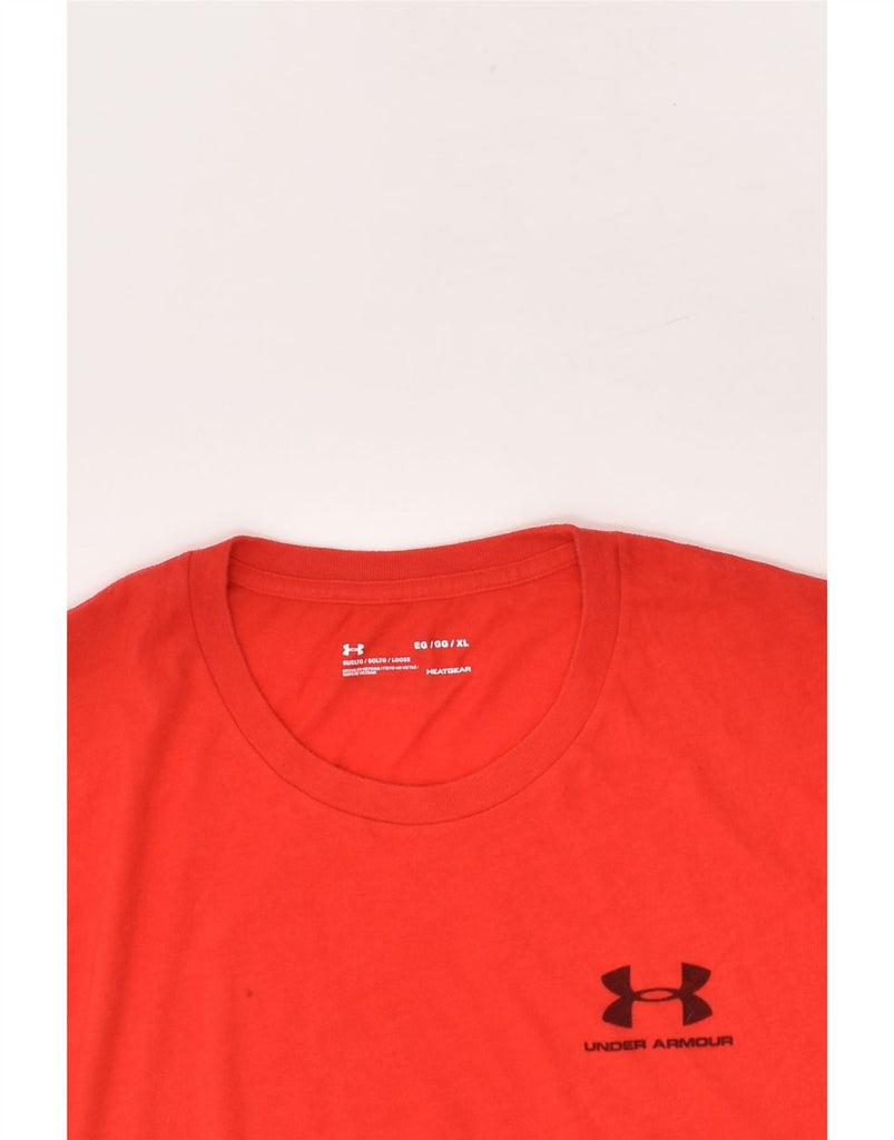 UNDER ARMOUR Mens T-Shirt Top XL Red | Vintage Under Armour | Thrift | Second-Hand Under Armour | Used Clothing | Messina Hembry 