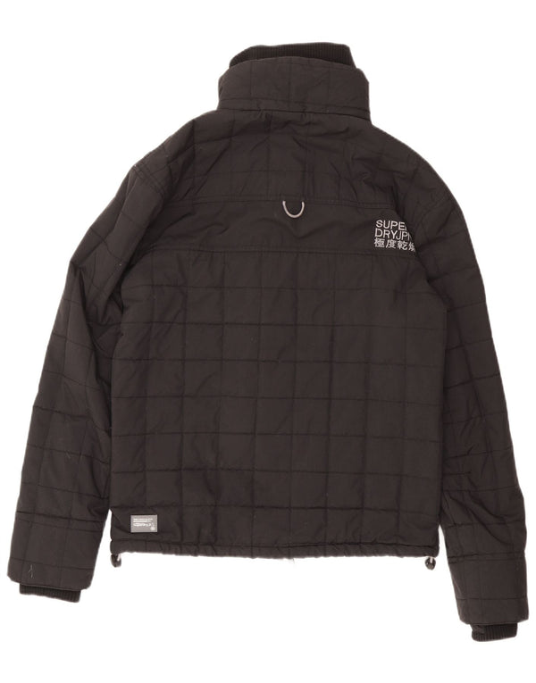 Superdry Womens Windcheater Graphic Windbreaker Jacket UK 16 Large Black