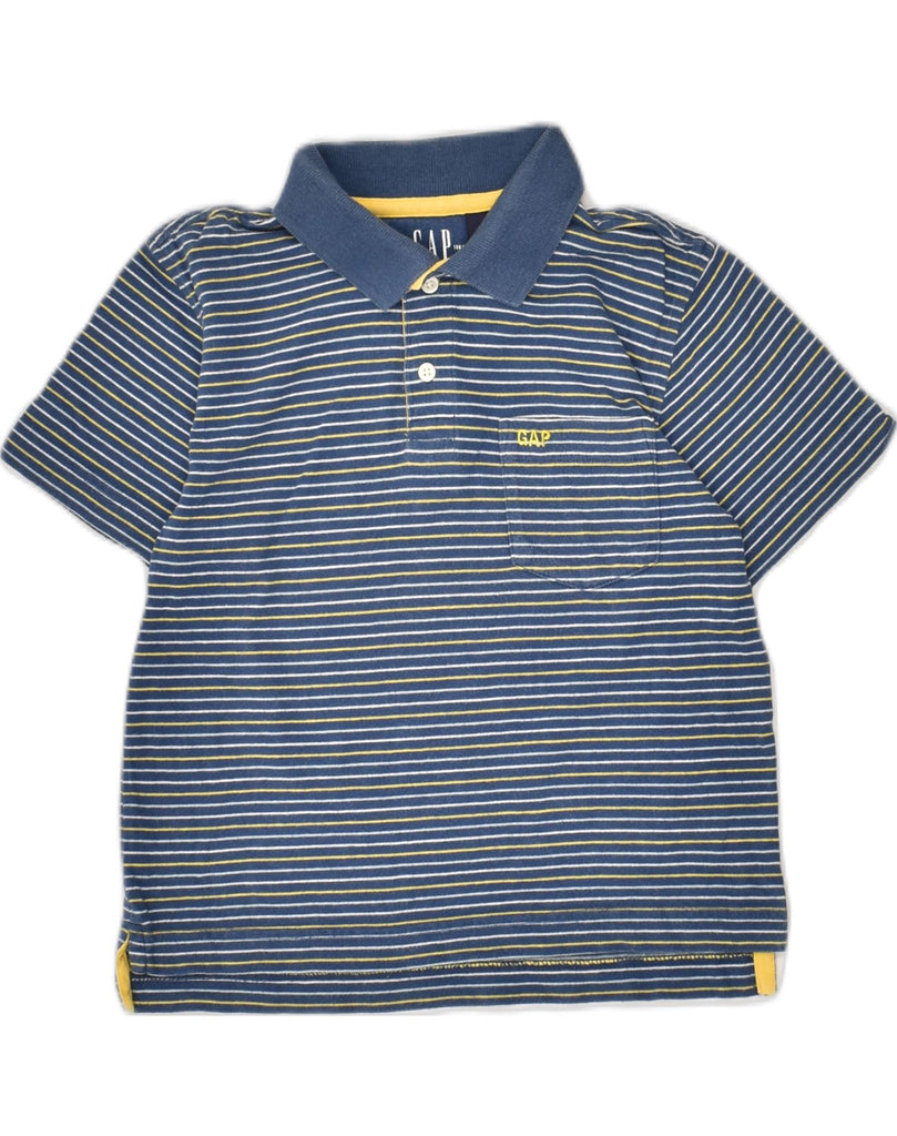 GAP Boys Polo Shirt 3-4 Years XS Blue Striped Cotton | Vintage Gap | Thrift | Second-Hand Gap | Used Clothing | Messina Hembry 