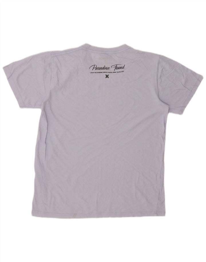 HURLEY Mens Graphic T-Shirt Top Medium Blue Cotton