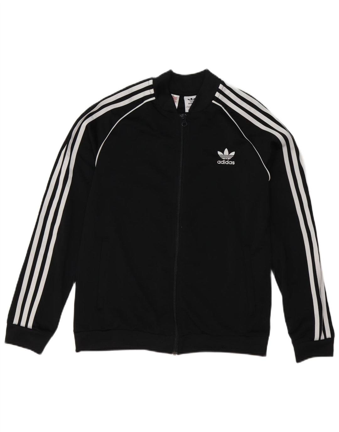 Adidas Boys Tracksuit Top Jacket 13-14 Years Black Polyester