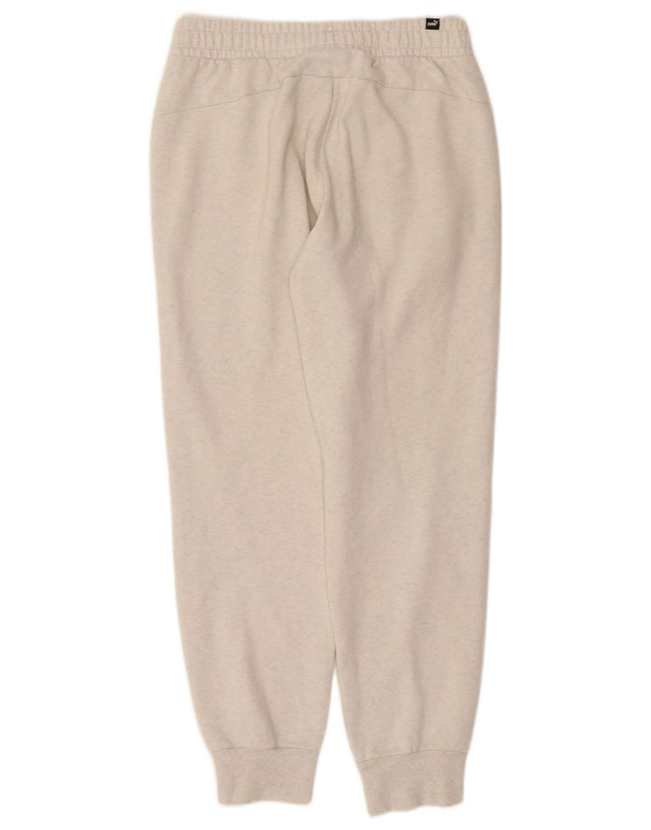 Puma Mens Tracksuit Trousers Joggers Medium White Cotton