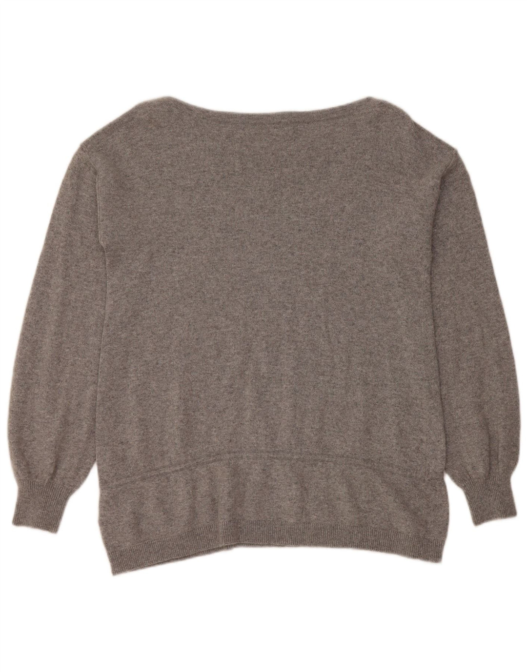 REISS Womens Boat Neck Jumper Sweater UK 14 Medium Grey Viscose