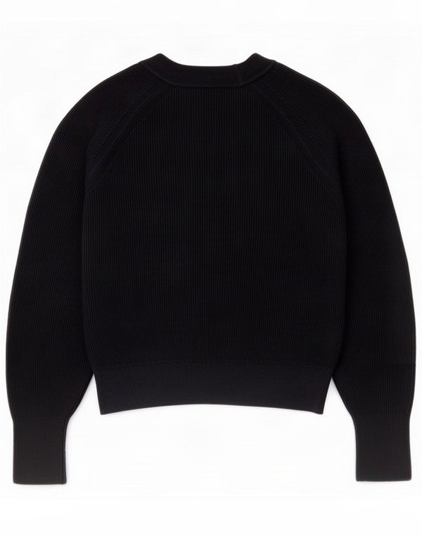 Cos Womens Crop Cardigan Sweater UK 10 Small Navy Blue Cotton