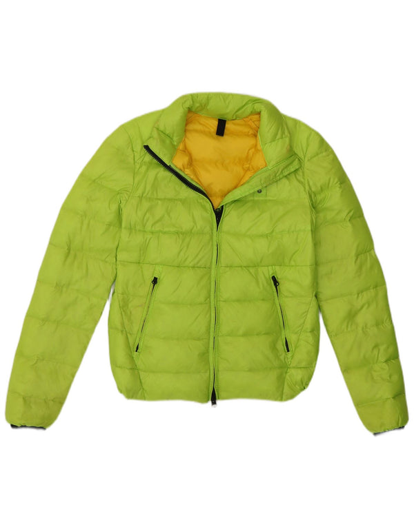 Blauer Womens Crop Padded Jacket UK 10 Small Green Polyamide