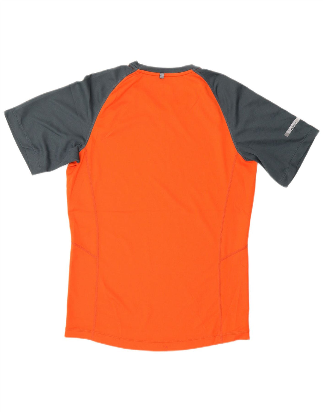 NIKE Mens Dri Fit T-Shirt Top Small Orange Colourblock
