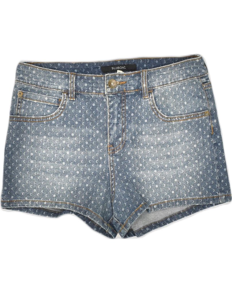 BILLABONG Womens Denim Shorts W32 Large Blue Spotted Cotton | Vintage Billabong | Thrift | Second-Hand Billabong | Used Clothing | Messina Hembry 