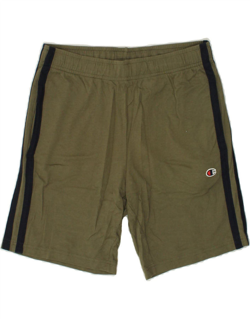 CHAMPION Mens Sport Shorts Small Khaki Cotton | Vintage Champion | Thrift | Second-Hand Champion | Used Clothing | Messina Hembry 