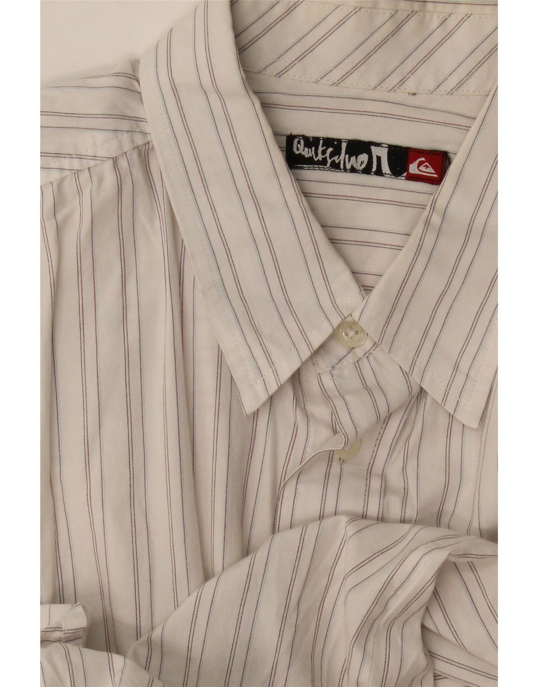 Quiksilver Mens Shirt Large White Striped