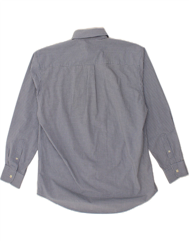 CARRERA Mens Shirt Size 39/40 Medium Blue Check Cotton Vintage Carrera and Second-Hand Carrera from Messina Hembry 