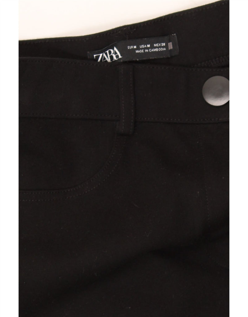 ZARA Womens Skinny Casual Trousers UK 12 Medium W28 L26 Black Viscose Vintage Zara and Second-Hand Zara from Messina Hembry 