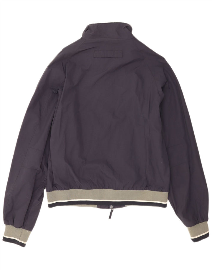 Ivy Oxford Mens Bomber Jacket IT 50 Large Navy Blue Colourblock Polyamide