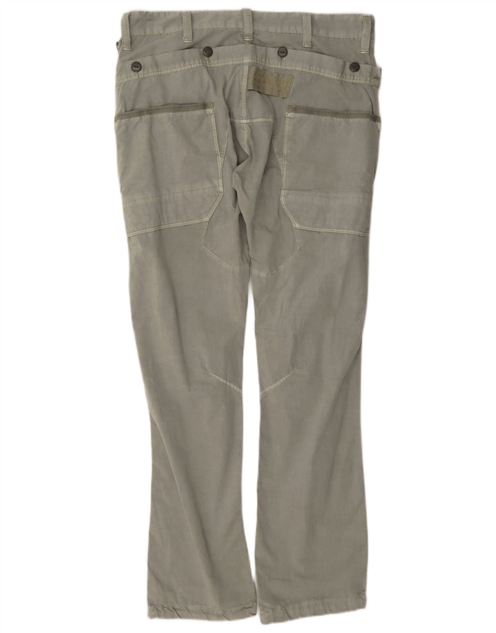 G-Star Mens Bootcut Cargo Trousers W34 L34 Grey Cotton