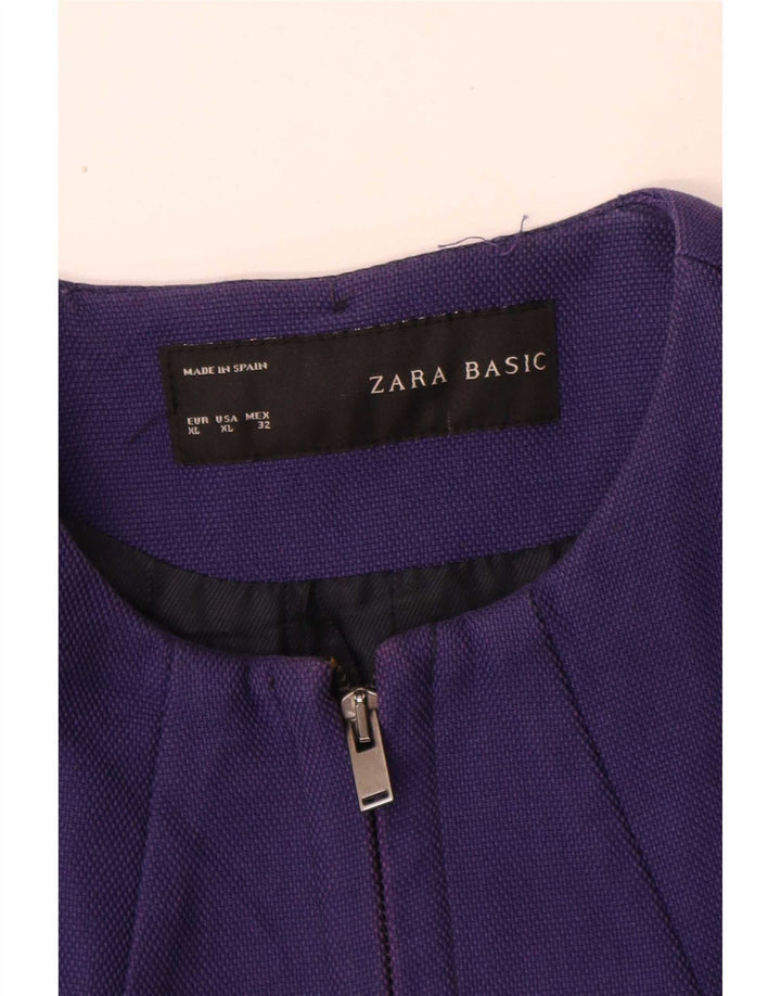Zara Womens Overcoat UK 18 XL Purple