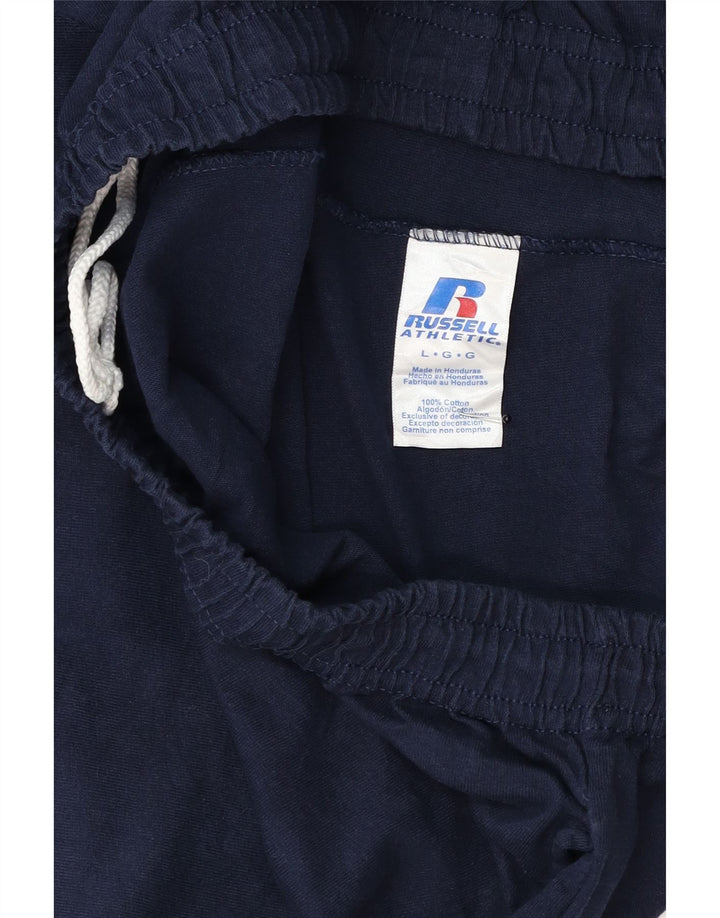 RUSSELL ATHLETIC Mens Sport Shorts Large Navy Blue Cotton Vintage Russell Athletic and Second-Hand Russell Athletic from Messina Hembry 