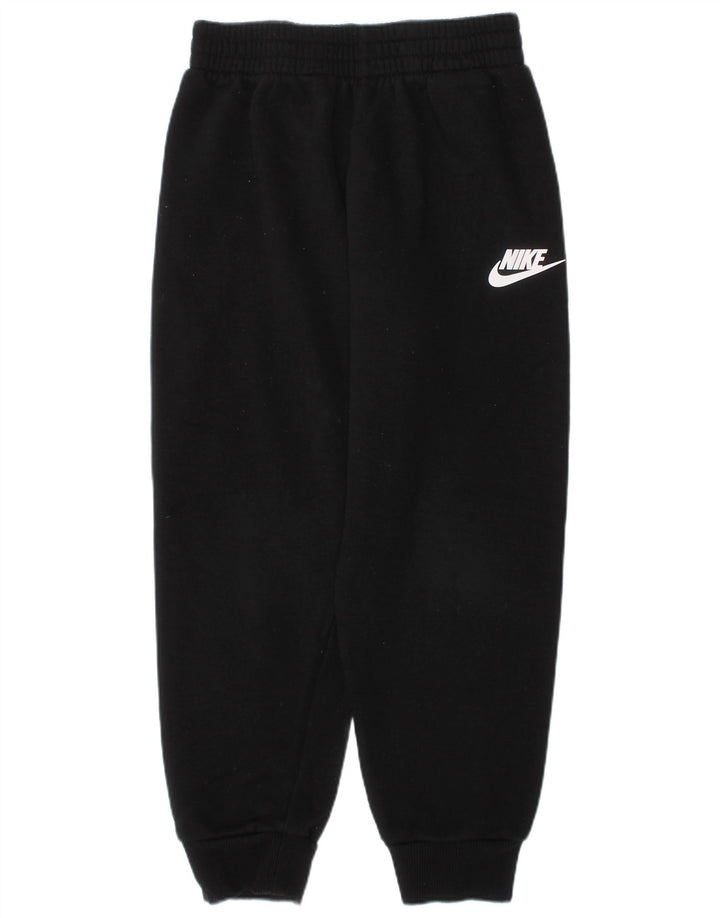 NIKE Boys Tracksuit Trousers Joggers 5-6 Years  Black Cotton