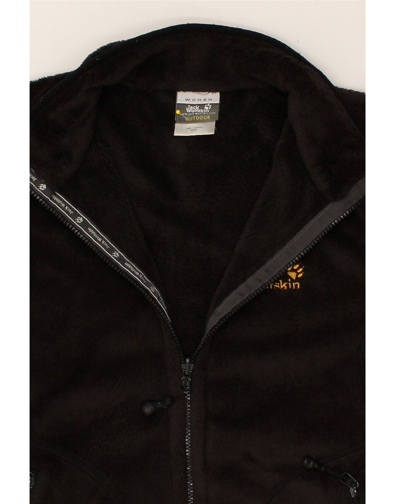 JACK WOLFSKIN Womens Fleece Jacket UK 16 Large  Black Polyester | Vintage Jack Wolfskin | Thrift | Second-Hand Jack Wolfskin | Used Clothing | Messina Hembry 