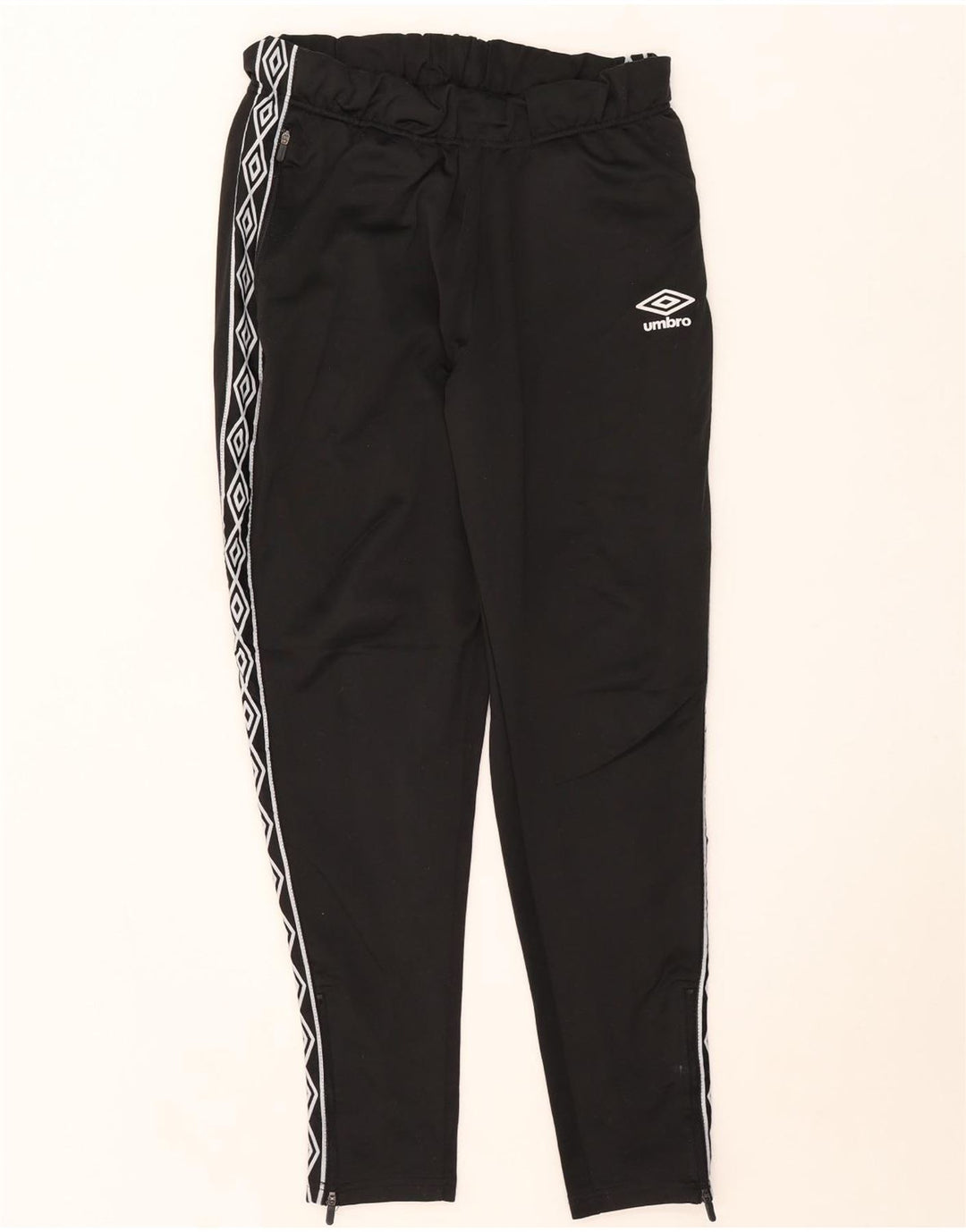 Umbro Mens Graphic Tracksuit Trousers Large Black Polyester