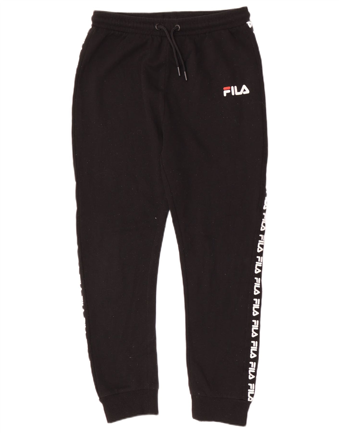 Fila Boys Graphic Tracksuit Trousers Joggers 13-14 Years Black Polyester