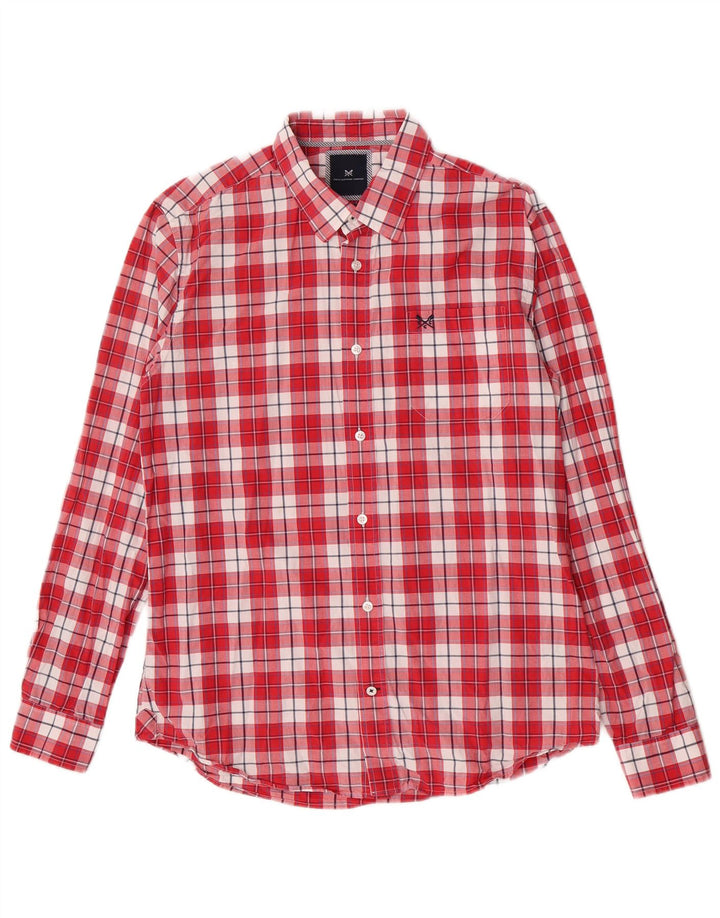 Crew Clothing Mens Slim Fit Shirt Large Red Check Cotton
