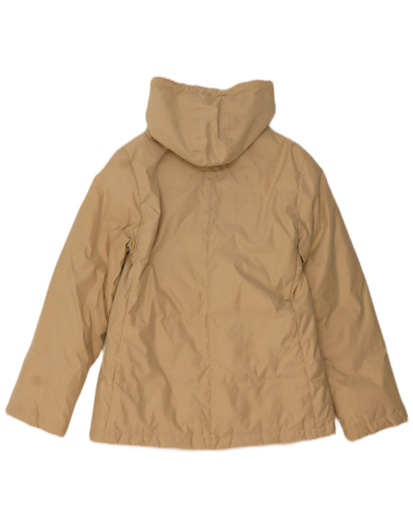 Fila Womens Hooded Windbreaker Jacket UK 12 Medium  Beige Polyester