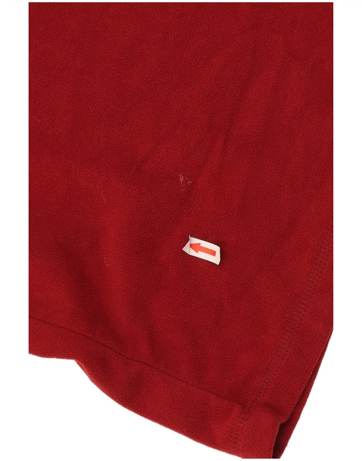 Mountain Warehouse Mens Zip Neck Fleece Jumper Medium Burgundy Colourblock
