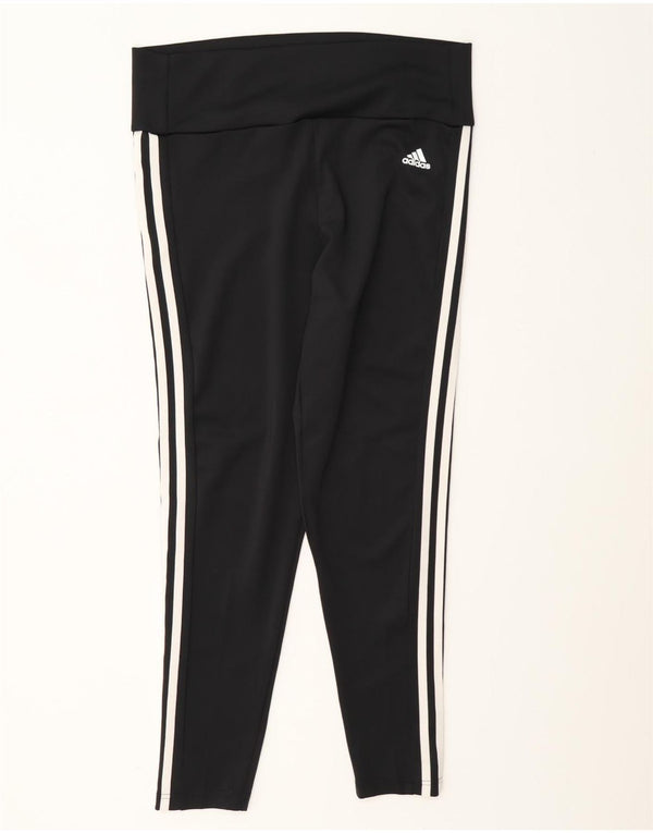 Adidas Womens Aeroready Leggings UK 16/18 Large Black Polyester