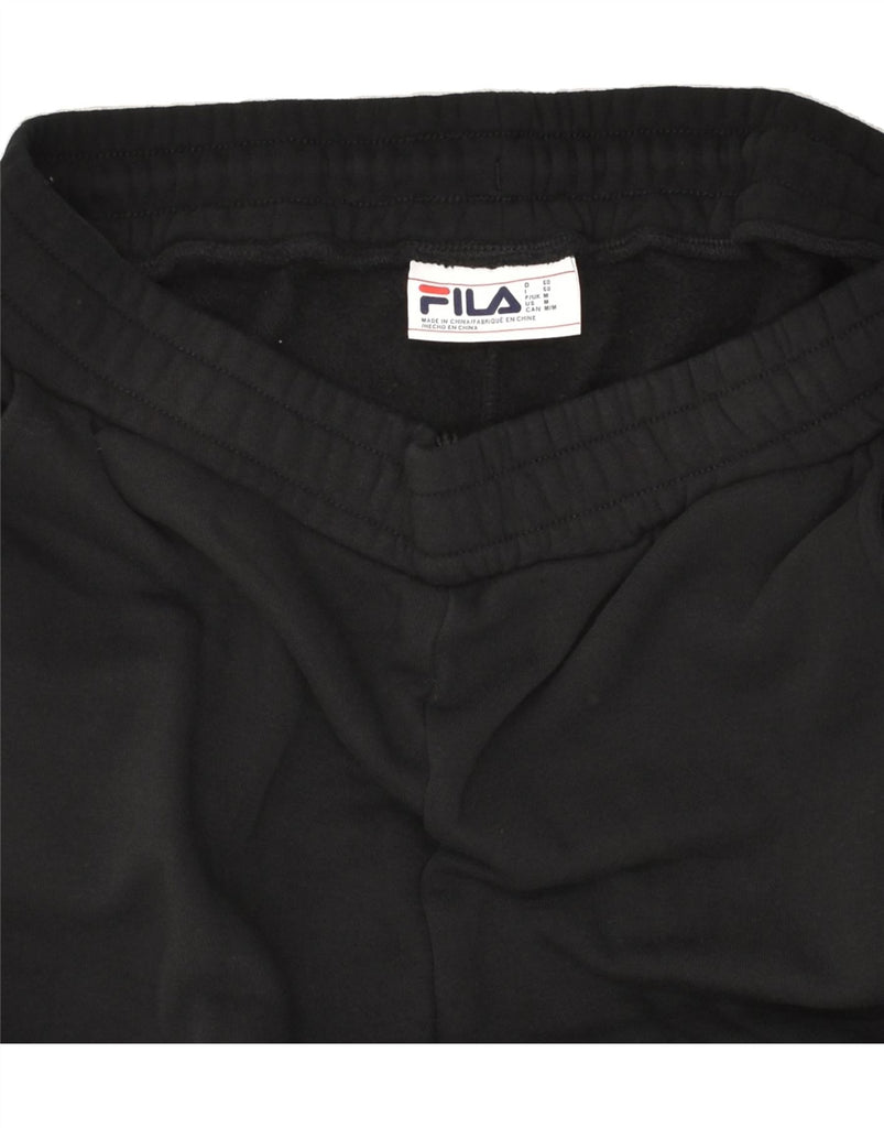 FILA Mens Tracksuit Trousers Joggers Medium Black Cotton | Vintage Fila | Thrift | Second-Hand Fila | Used Clothing | Messina Hembry 