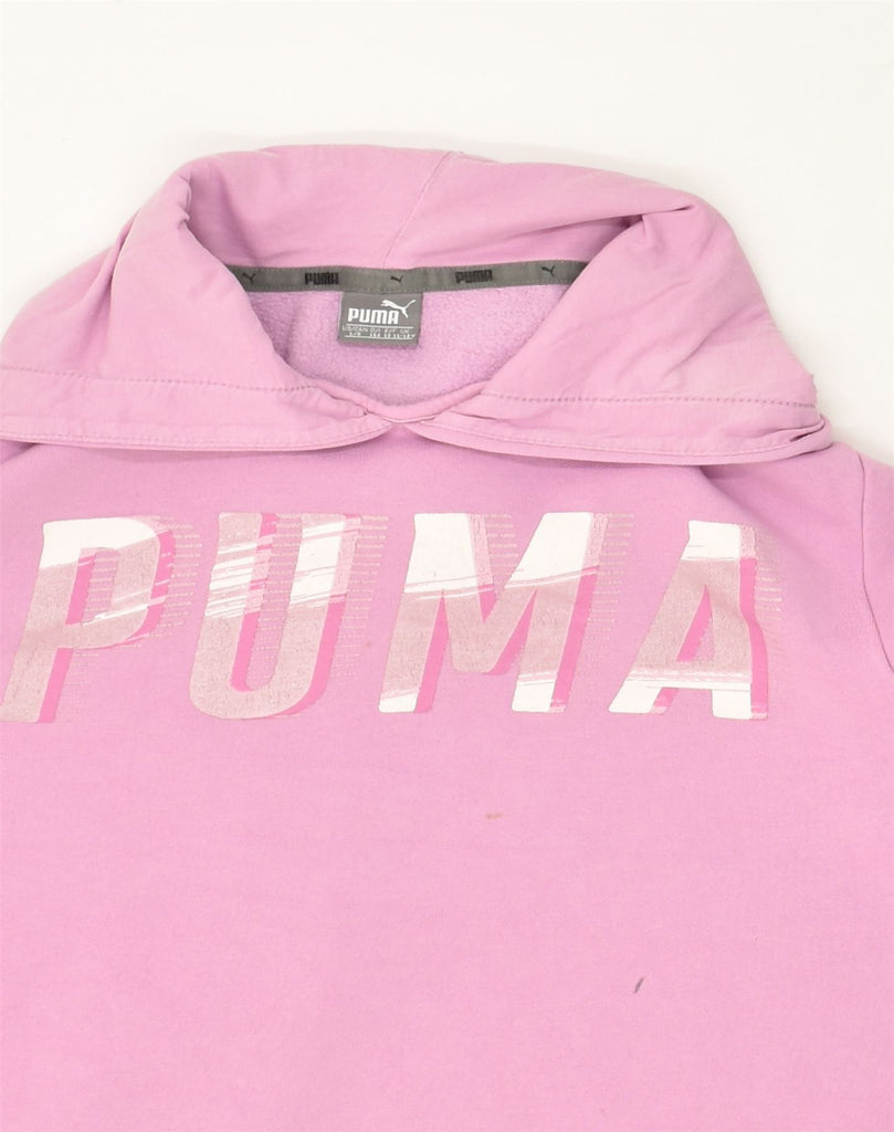 PUMA Girls Hoodie Jumper 11-12 Years  Purple Cotton | Vintage Puma | Thrift | Second-Hand Puma | Used Clothing | Messina Hembry 