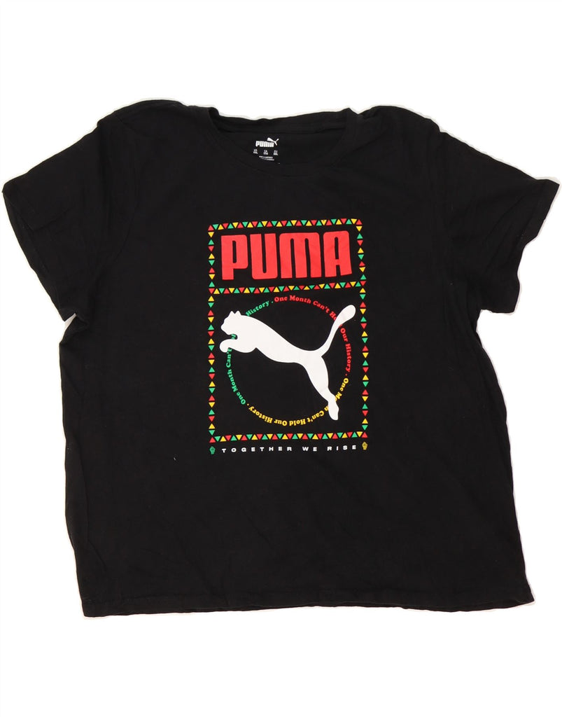 PUMA Womens Graphic T-Shirt Top UK 20 2XL Black Cotton Vintage Puma and Second-Hand Puma from Messina Hembry 