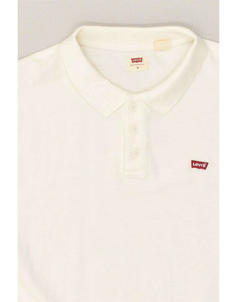 LEVI'S Mens Polo Shirt Medium Off White Cotton | Vintage Levi's | Thrift | Second-Hand Levi's | Used Clothing | Messina Hembry 