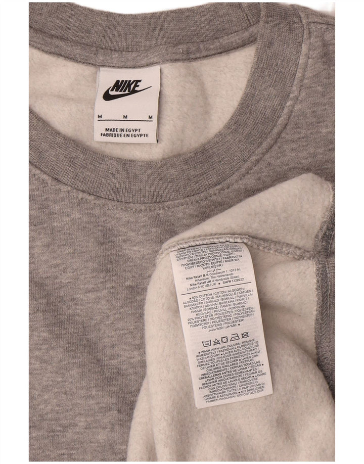 Nike Mens Sweatshirt Jumper Medium Grey Flecked Cotton