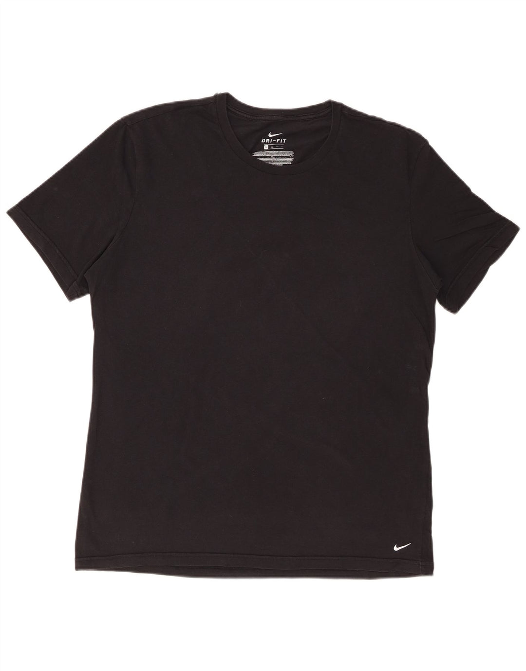 NIKE Mens Dri Fit T-Shirt Top  XL Black Cotton
