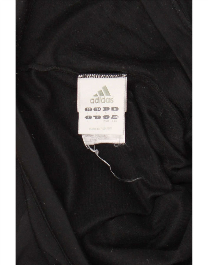 Adidas Womens Tracksuit Trousers UK 16 Large Black Polyester