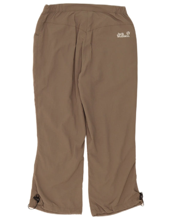 Jack Wolfskin Womens Straight Cropped Trousers UK 8 Small W30 L23 Beige