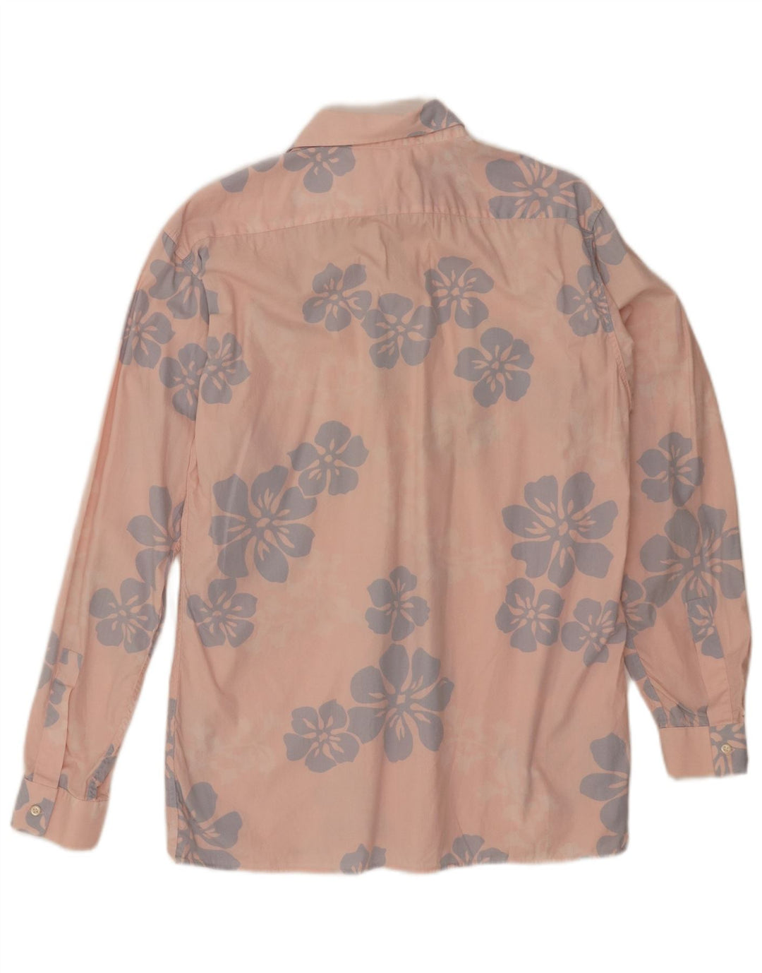 A.M. & COMPANY Mens Shirt Medium Pink Floral Cotton