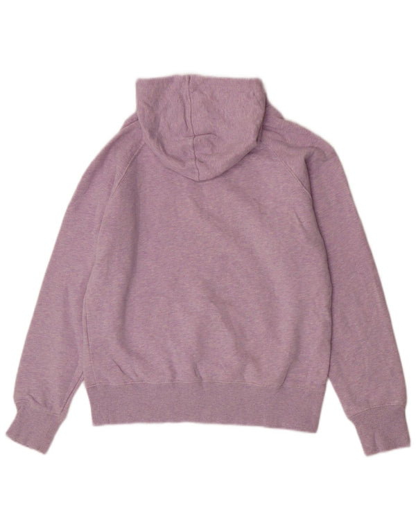 New Balance Womens Hoodie Jumper UK 14 Medium Purple Flecked Cotton