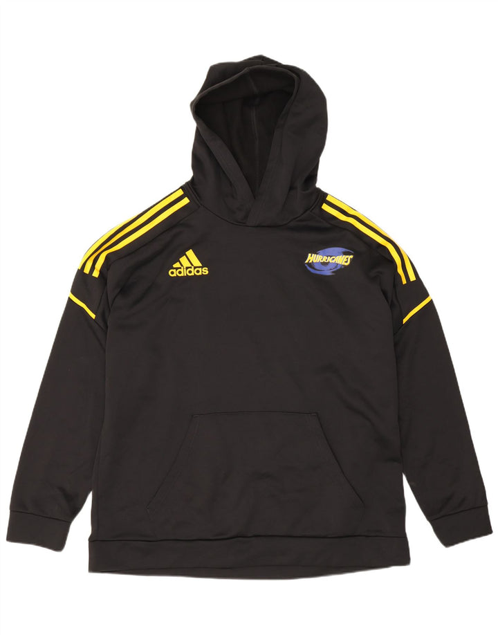 Adidas Mens Graphic Hoodie Jumper XL Black Polyester
