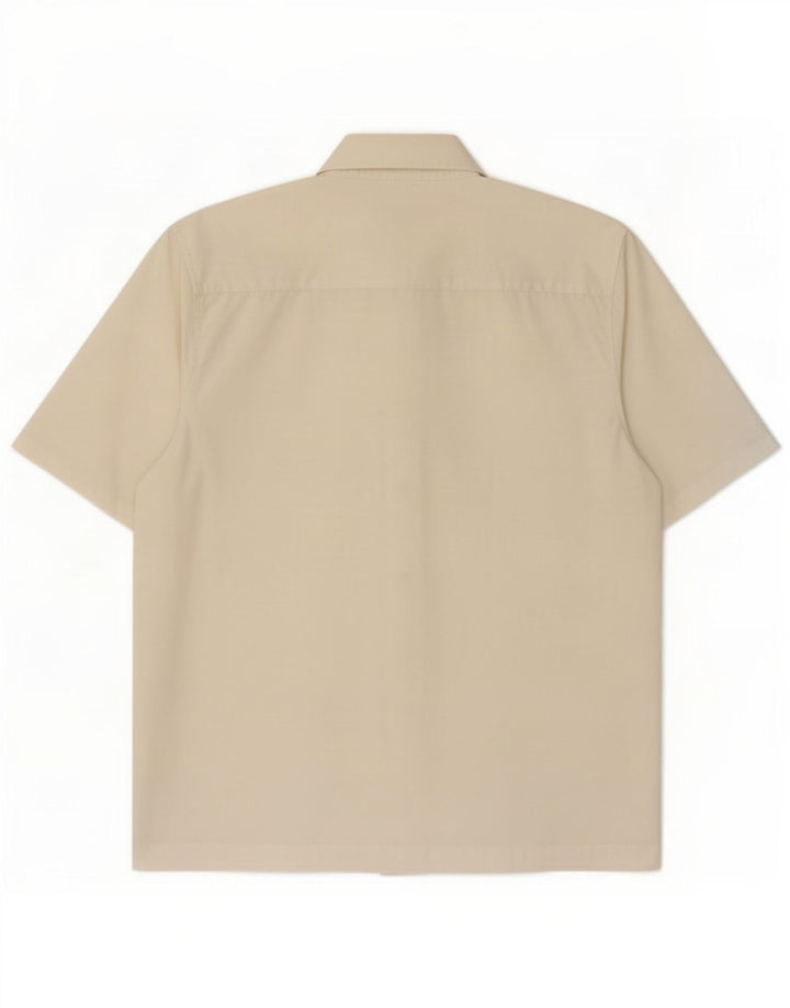 Levi's Mens Short Sleeve Shirt Large Off White Cotton