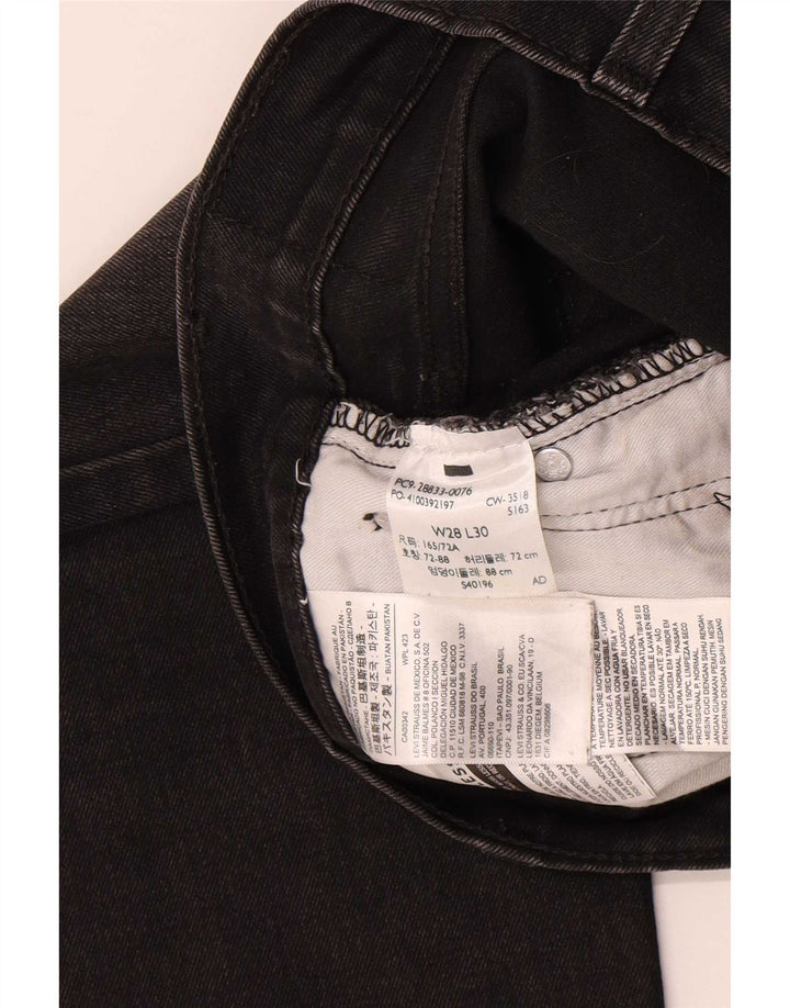 Levi's Mens 512 Slim Tapered Jeans W28 L30 Black Cotton