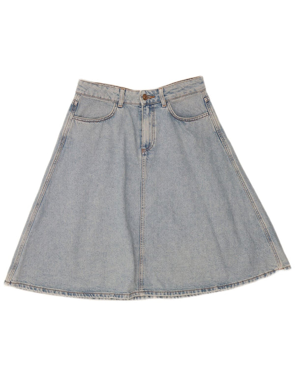 Zara Womens Denim Skirt Medium W28  Blue