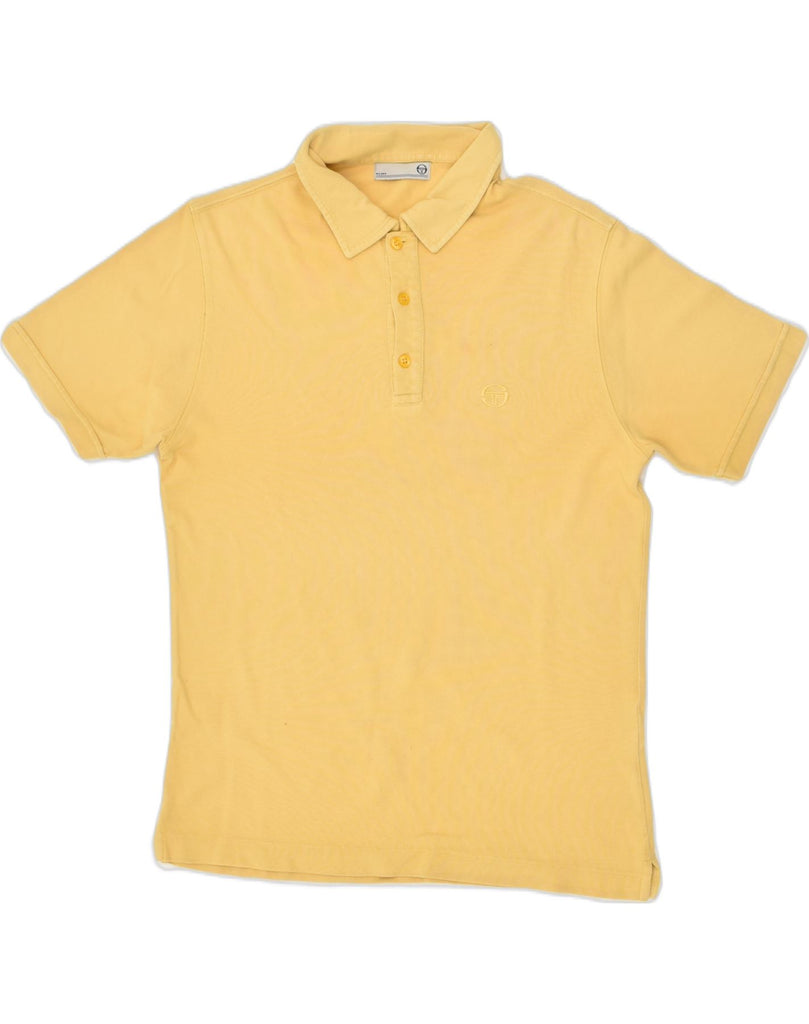 SERGIO TACCHINI Mens Polo Shirt Small Yellow Cotton | Vintage Sergio Tacchini | Thrift | Second-Hand Sergio Tacchini | Used Clothing | Messina Hembry 